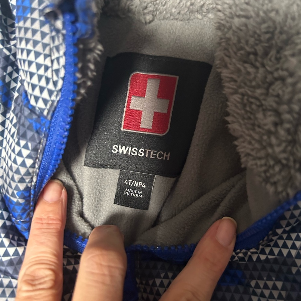 Swiss Tech Geometric Pattern Jacket 4T new - Picture 4 of 7
